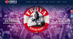 Desktop Screenshot of froyafestivalen.no
